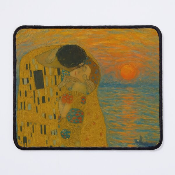Item preview, The Kiss by Klimt and The Sunrise of Monet. A mix of two famous paintings. designed and sold by gegele.