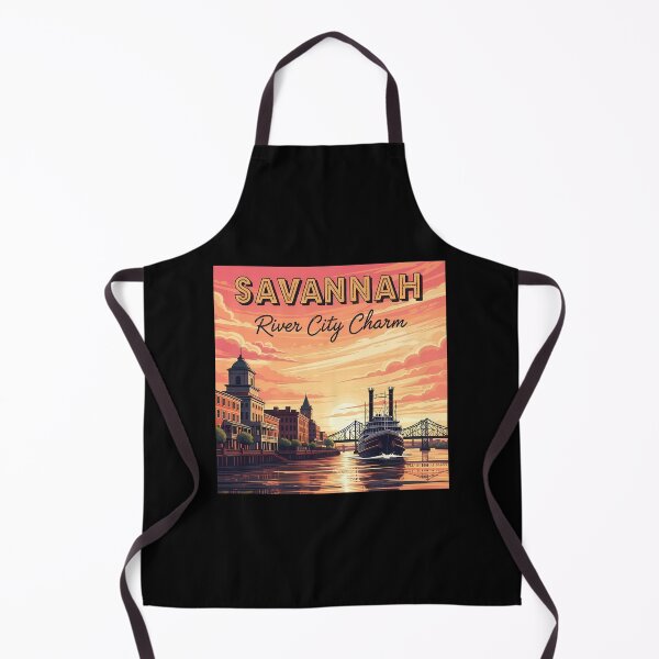 Item preview, Savannah Georgia River City Charm Vintage Travel Poster designed and sold by Digital Dreams Arts.