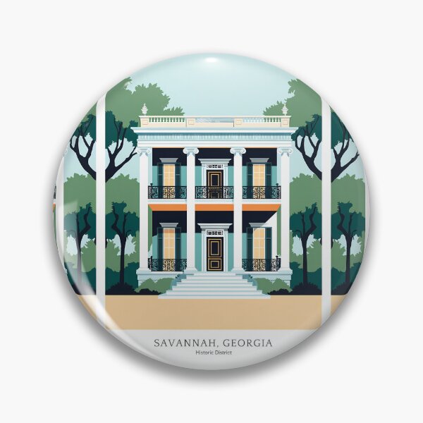 Item preview, Savannah, Georgia Historic District Architecture Illustration designed and sold by Digital Dreams Arts.