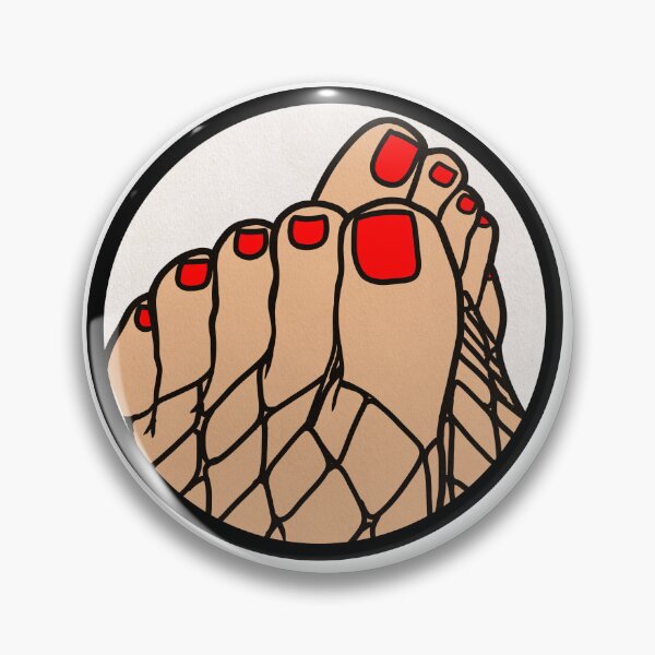 Item preview, Fishnet Toes Badge designed and sold by SolefulStickers.