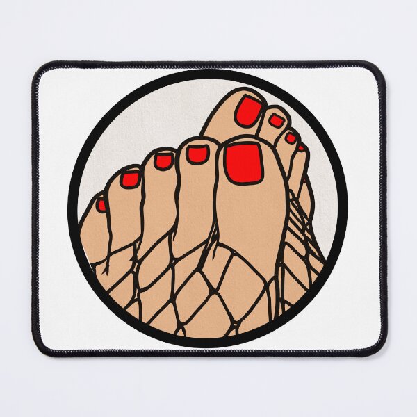 Item preview, Fishnet Toes Badge designed and sold by SolefulStickers.