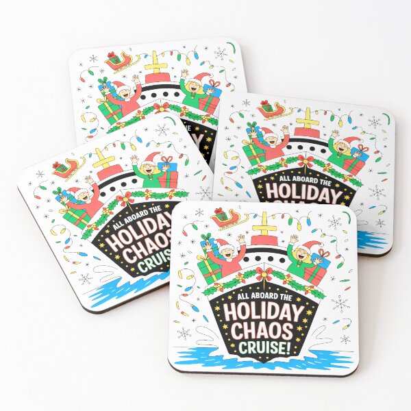 Item preview, Holiday Chaos Cruise with Santa Hats, Sleigh, and Gift Boxes designed and sold by SplashTastic.