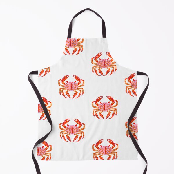Item preview, Minimalist Crab Illustration – Flat Sea Animal Design in Pink, Orange & Red designed and sold by indysign.