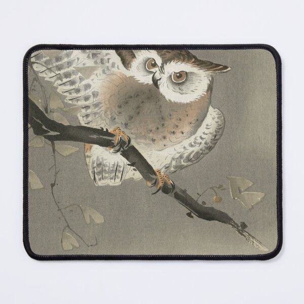 Item preview, Long-eared owl in ginkgo by Japanese artist Ohara Koson,  c. 1900-1930 designed and sold by mariapopova.
