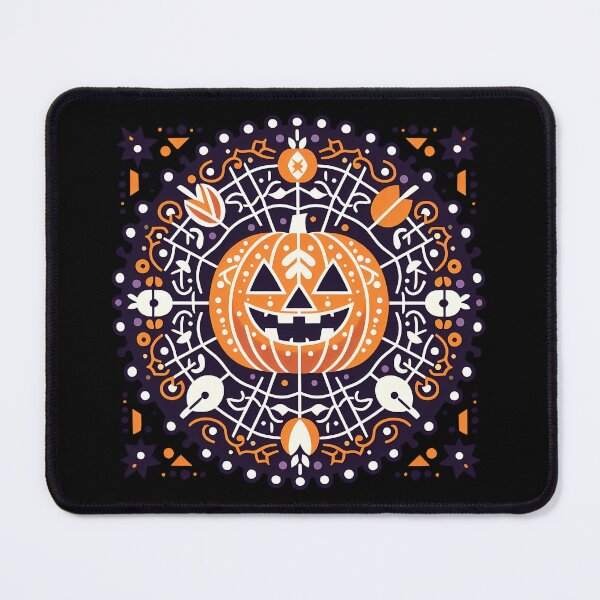 Item preview, Scandinavian Folk Art Pumpkin – Orange White Purple Black Festive Symmetry by heidiannemorris designed and sold by FOLK ART FUSION.
