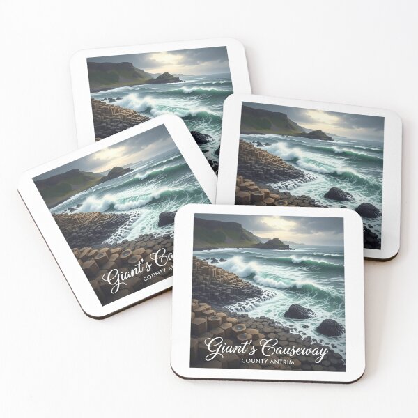 Item preview, Giant's Causeway, County Antrim - Northern Ireland Art Print designed and sold by Digital Dreams Arts.