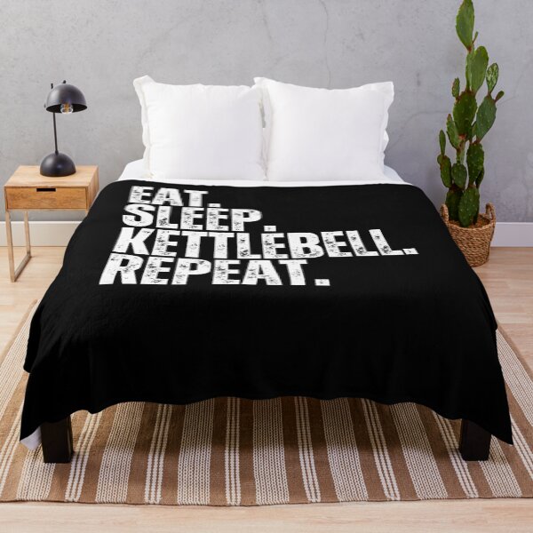 Item preview, Eat sleep kettlebell repeat funny workout fitness kettlebell designed and sold by snowry.
