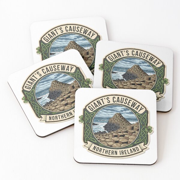 Item preview, Giant's Causeway Northern Ireland Souvenir - Vintage Irish Travel Badge designed and sold by Digital Dreams Arts.