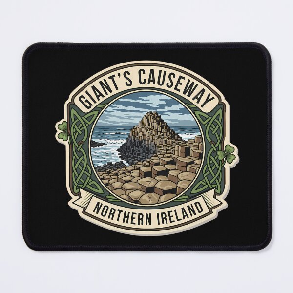 Item preview, Giant's Causeway Northern Ireland Souvenir - Vintage Irish Travel Badge designed and sold by Digital Dreams Arts.