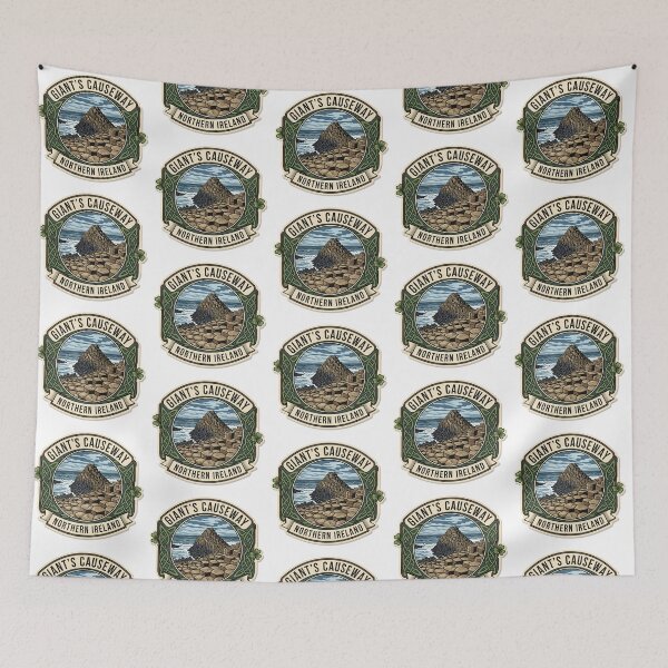 Item preview, Giant's Causeway Northern Ireland Souvenir - Vintage Irish Travel Badge designed and sold by Digital Dreams Arts.