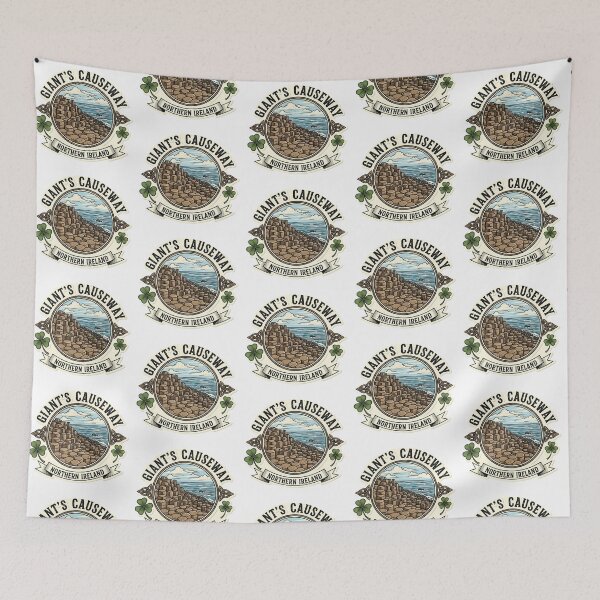 Item preview, Giant's Causeway Northern Ireland Vintage Travel Sticker designed and sold by Digital Dreams Arts.