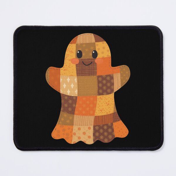 Item preview, Patchwork quilted ghost illustration with autumn colours designed and sold by Monascreativeempire.