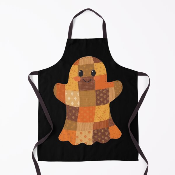 Item preview, Patchwork quilted ghost illustration with autumn colours designed and sold by Monascreativeempire.