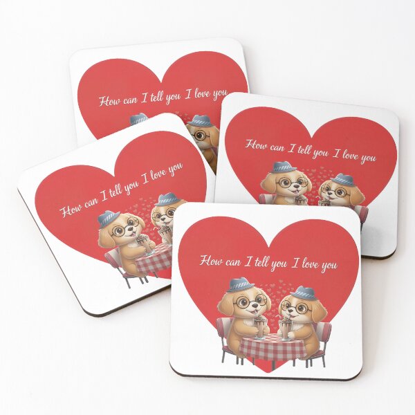 Item preview, Cute Puppy Couple Sharing Milkshakes Love Illustration designed and sold by DroolWorthyUS.