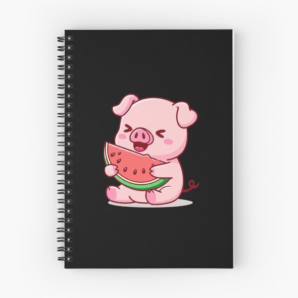 Item preview, Cute Chibi Pig Eating Watermelon | Funny Kawaii Summer Design designed and sold by ColorSplash123.