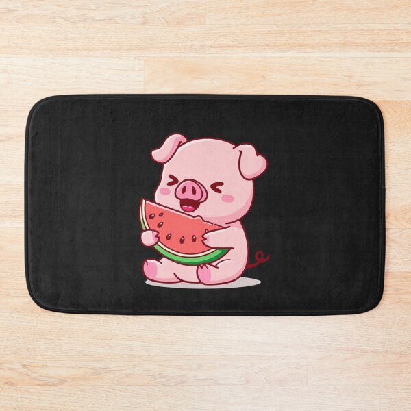 Item preview, Cute Chibi Pig Eating Watermelon | Funny Kawaii Summer Design designed and sold by ColorSplash123.