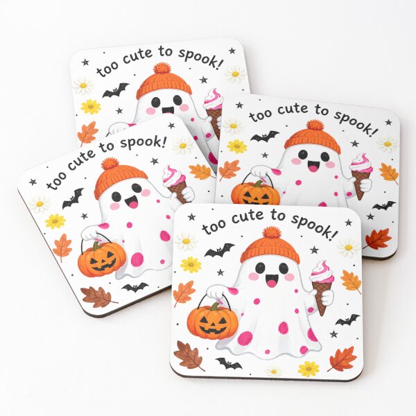 Item preview, Halloween cute cartoon ghost pattern designed and sold by Nava Sophia.