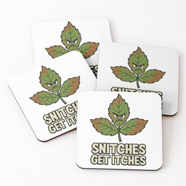 Item preview, Snitches Get Itches – Angry Poison Ivy Oak Cartoon Design designed and sold by RogueSymmetry.