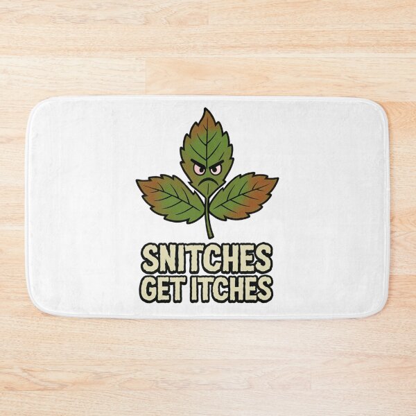 Item preview, Snitches Get Itches – Angry Poison Ivy Oak Cartoon Design designed and sold by RogueSymmetry.