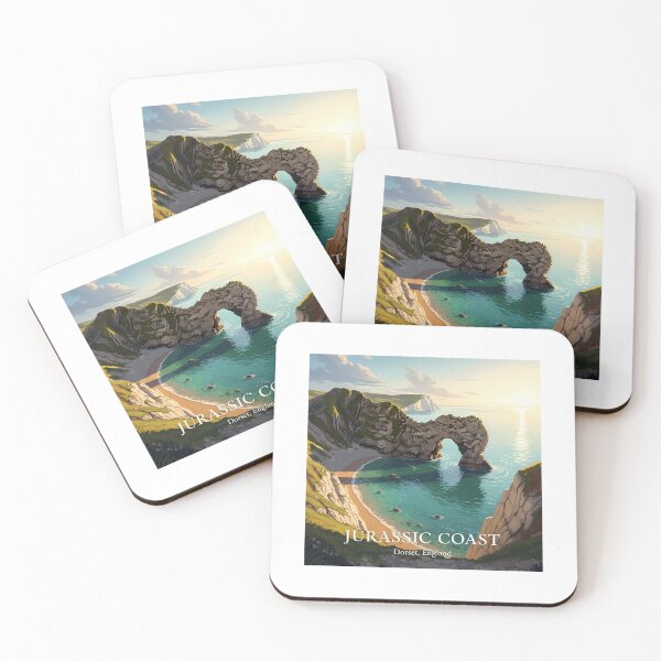Item preview, Durdle Door, Jurassic Coast - Dorset, England Vintage Travel Poster designed and sold by Digital Dreams Arts.