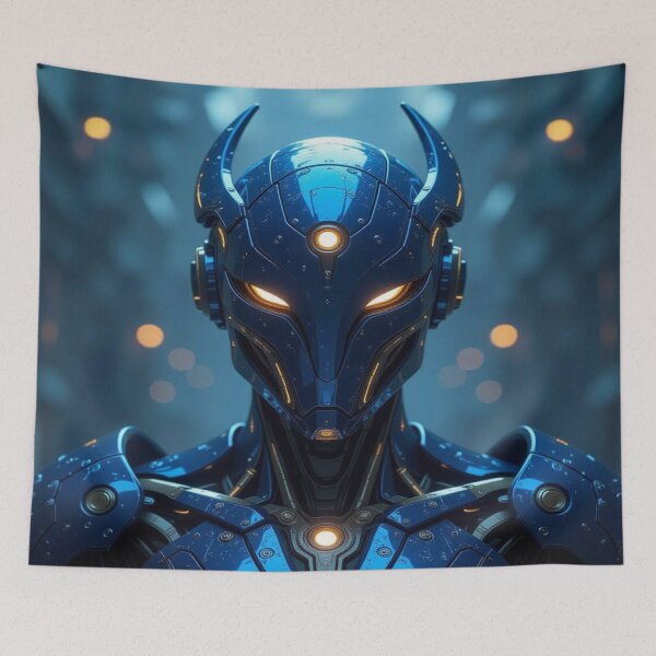 Item preview, Cyber Sentinel – Glowing Eyes, Blue Steel & Digital Soul designed and sold by FotoworldEdel.