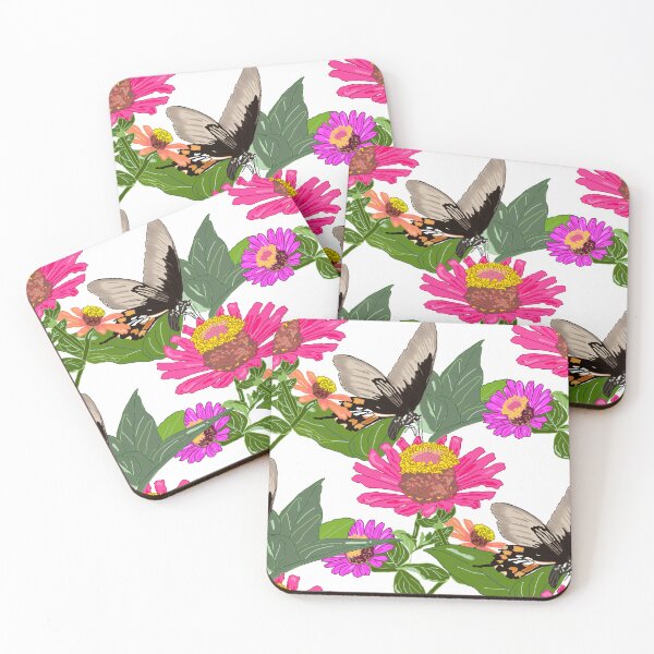 Item preview, Butterfly and Pink Floral Seamless Pattern designed and sold by MNX.