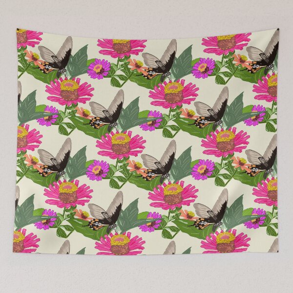 Item preview, Butterfly and Pink Floral Seamless Pattern designed and sold by MNX.