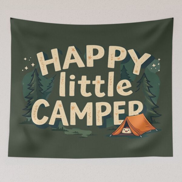 Item preview, Happy Little Camper Cute Forest Art designed and sold by MondeMade.