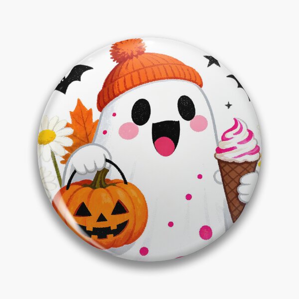 Item preview, Halloween cute cartoon ghost pattern designed and sold by Nava Sophia.