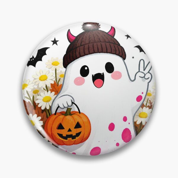 Item preview, Halloween cute cartoon ghost pattern designed and sold by Nava Sophia.