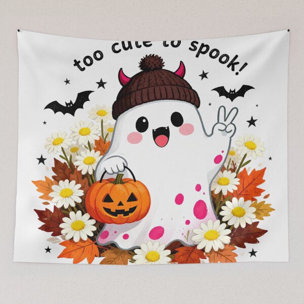 Item preview, Halloween cute cartoon ghost pattern designed and sold by Nava Sophia.