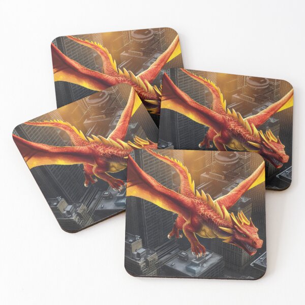 Item preview, Dragon over the metropolis. designed and sold by MyHappyArtShop.