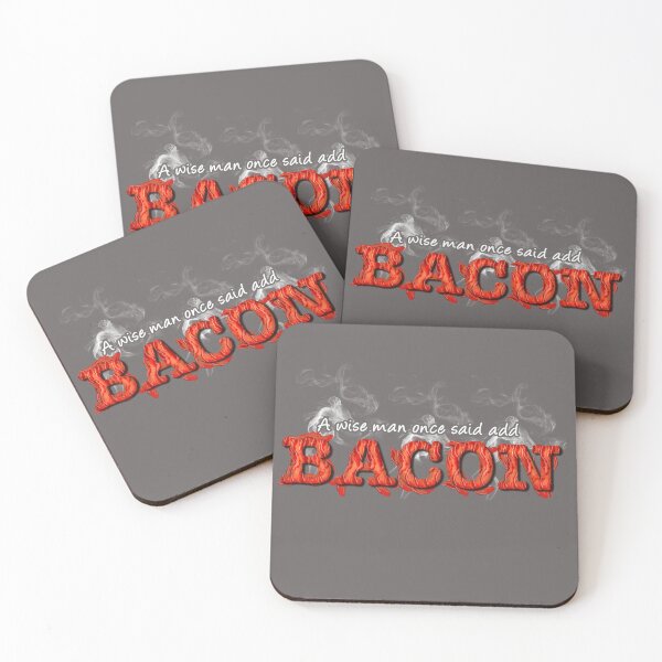 Item preview, A Wise Man Once Said Add Bacon T-Shirt - Funny Foodie Tee designed and sold by TeesGalaxy.