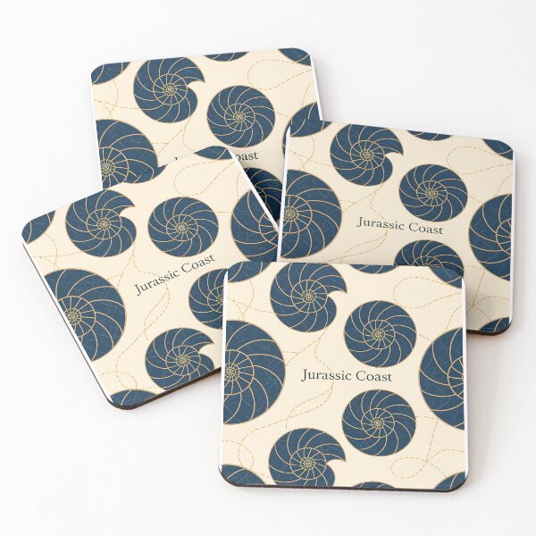 Item preview, Jurassic Coast Ammonite Fossil - Modern Geological Pattern designed and sold by Digital Dreams Arts.