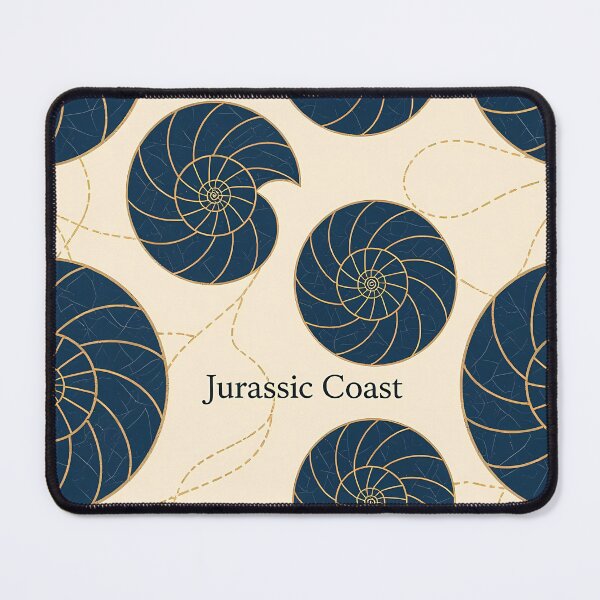 Item preview, Jurassic Coast Ammonite Fossil - Modern Geological Pattern designed and sold by Digital Dreams Arts.