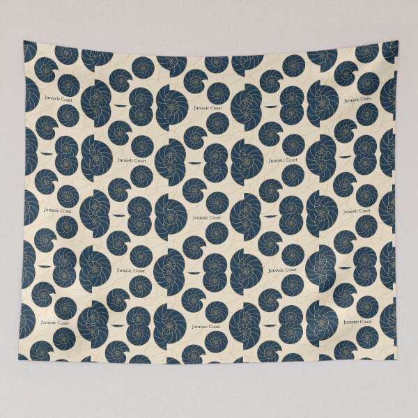 Item preview, Jurassic Coast Ammonite Fossil - Modern Geological Pattern designed and sold by Digital Dreams Arts.