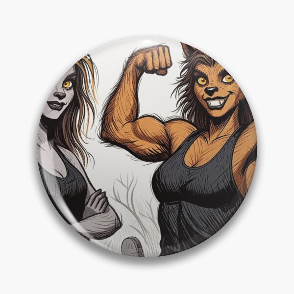 Item preview, Werewolf Girls cool halloween graphic novel style illustration art designed and sold by Vintage Designs +.