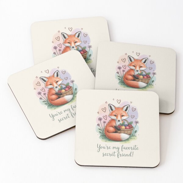 Item preview, Brown Fox Carrying Fruit Basket in Whimsical Garden designed and sold by SplashTastic.