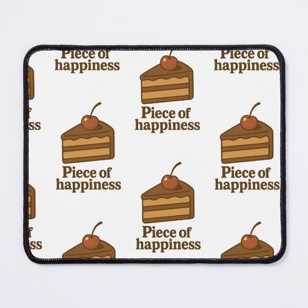 Item preview, Cake slice with cherry on top and piece of happiness text, isolated on transparent, AI generated designed and sold by dvoevnore.