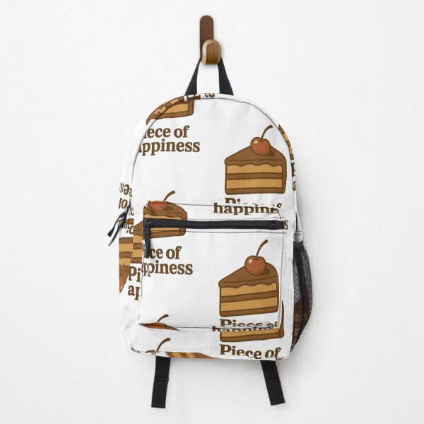 Item preview, Cake slice with cherry on top and piece of happiness text, isolated on transparent, AI generated designed and sold by dvoevnore.