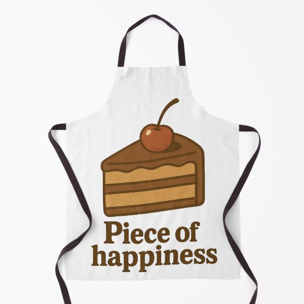 Item preview, Cake slice with cherry on top and piece of happiness text, isolated on transparent, AI generated designed and sold by dvoevnore.