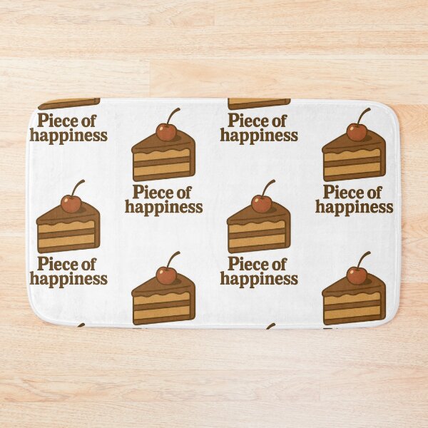 Item preview, Cake slice with cherry on top and piece of happiness text, isolated on transparent, AI generated designed and sold by dvoevnore.