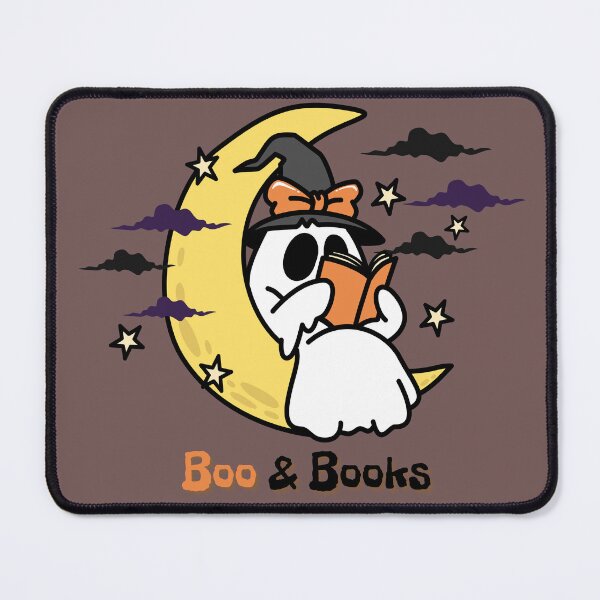 Item preview, Boo and Books ? Cute Halloween Ghost Reading Design designed and sold by RoraLily.