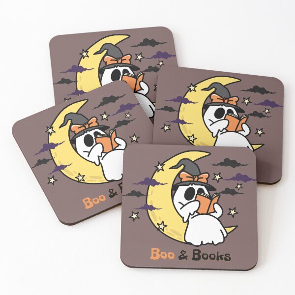 Item preview, Boo and Books ? Cute Halloween Ghost Reading Design designed and sold by RoraLily.