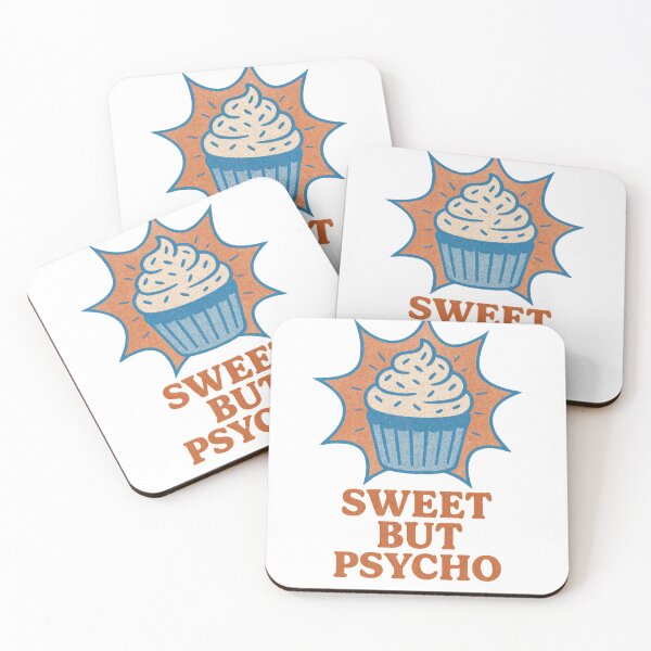 Item preview, Cupcake illustration with sweet but psycho phrase, isolated png, AI generated designed and sold by dvoevnore.