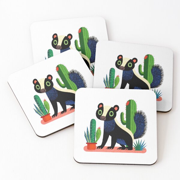 Item preview, Desert Mischief: Cartoon Skunk in Cactus Wonderland designed and sold by ForeverPrintsOK.