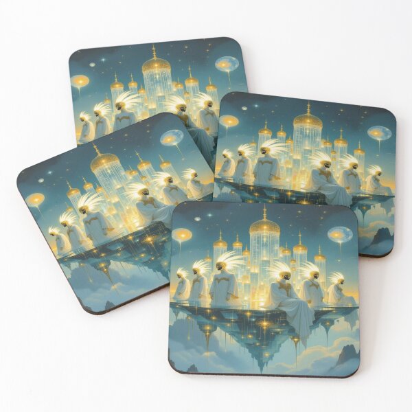 Item preview, Celestial Council – Golden Masks, Divine Light & Floating Grace designed and sold by FotoworldEdel.