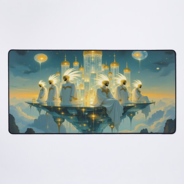 Item preview, Celestial Council – Golden Masks, Divine Light & Floating Grace designed and sold by FotoworldEdel.
