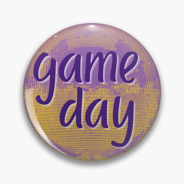 Item preview, LSU Football Pin Button  designed and sold by Kickoff Buttons.