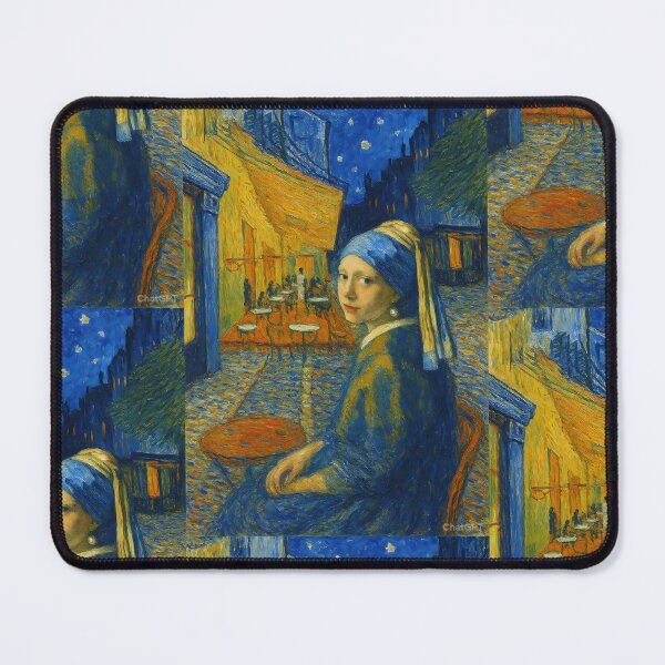 Item preview, Van Gogh's Girl with a Pearl Earring on the Terrace designed and sold by gegele.